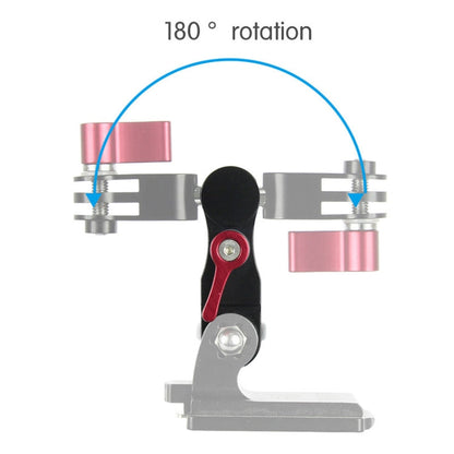 Aleación de aluminio Aleación de 360 grados Adaptador de montaje giratorio Ajustable Conector de brazo para Gopro Hero9 Negr…