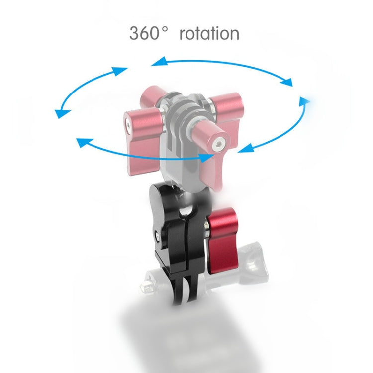 Aleación de aluminio Aleación de 360 grados Adaptador de montaje giratorio Ajustable Conector de brazo para Gopro Hero9 Negr…