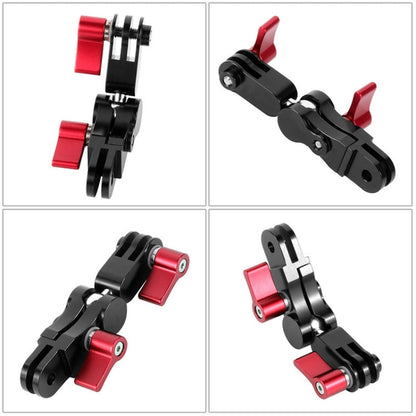 Aleación de aluminio Aleación de 360 grados Adaptador de montaje giratorio Ajustable Conector de brazo para Gopro Hero9 Negr…