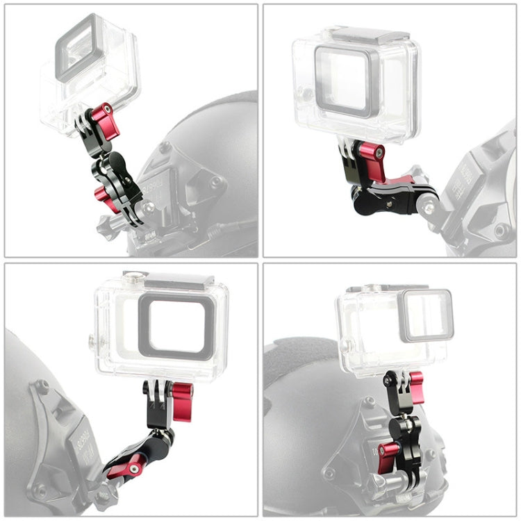 Aleación de aluminio Aleación de 360 grados Adaptador de montaje giratorio Ajustable Conector de brazo para Gopro Hero9 Negr…
