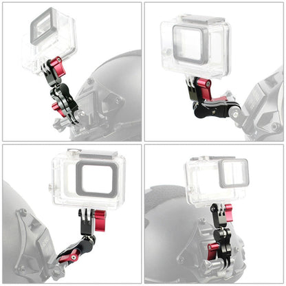 Aleación de aluminio Aleación de 360 grados Adaptador de montaje giratorio Ajustable Conector de brazo para Gopro Hero9 Negr…