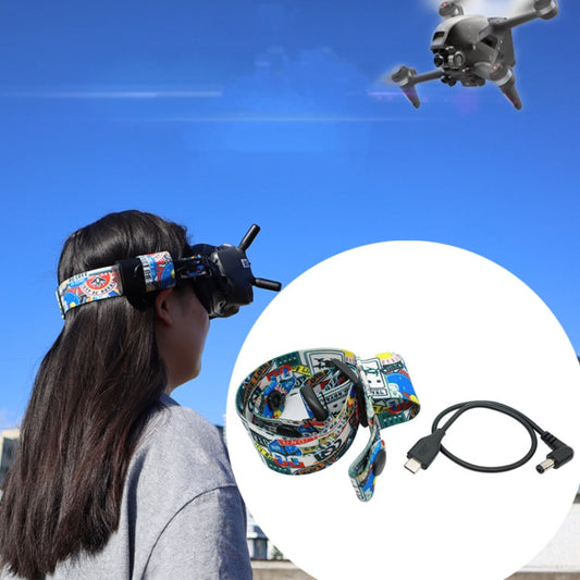 Correa Video de vuelo Gafas Graffiti Diadema color fija