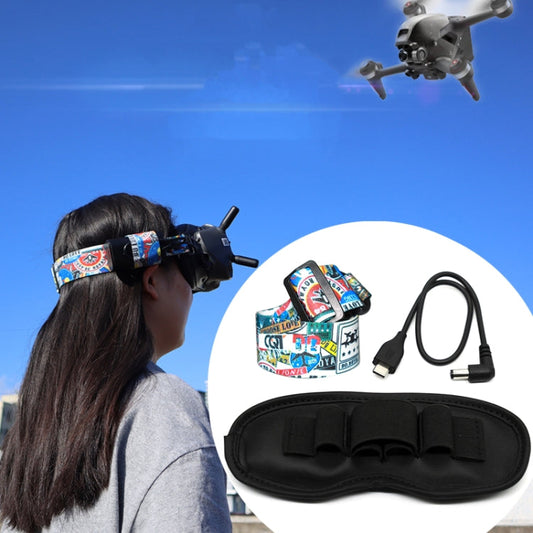 Correa Video de vuelo Gafas Graffiti Diadema color fija