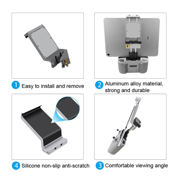 Soporte de extensión de tableta retráctil de aluminio para DJI Mavic Air 2S / Mini 3 Pro / Mini 2 para DJI DJI Mavic Air 2S,…