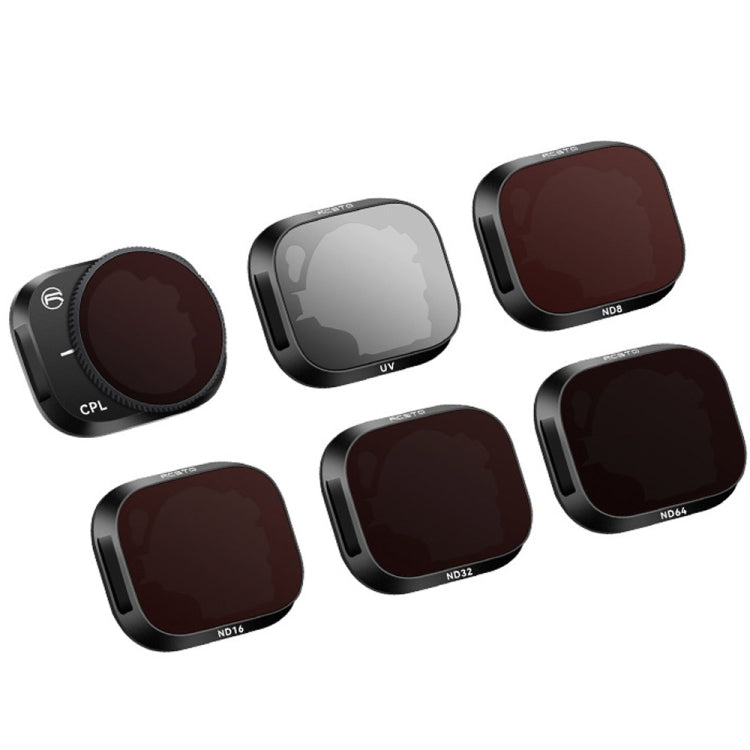 Filtro de aleación de aleación Accesorios de de aluminio RCSTQ, Estilo: 6 en 1 set para DJI Mini 3 Pro