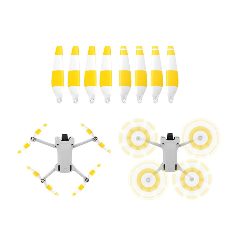 Hélices de ala de bajo 8 PCS 6030F ruido colorido de doble cara, color: amarillo blanco para DJI Mini 3 Pro — imagen 2