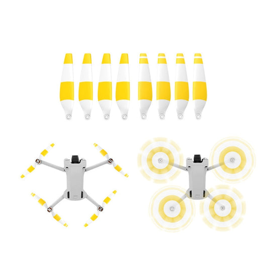 Hélices de ala de bajo 8 PCS 6030F ruido colorido de doble cara, color: amarillo blanco para DJI Mini 3 Pro — imagen 2
