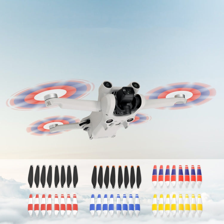 Hélices de ala de bajo 8 PCS 6030F ruido colorido de doble cara, color: amarillo blanco para DJI Mini 3 Pro — imagen 6
