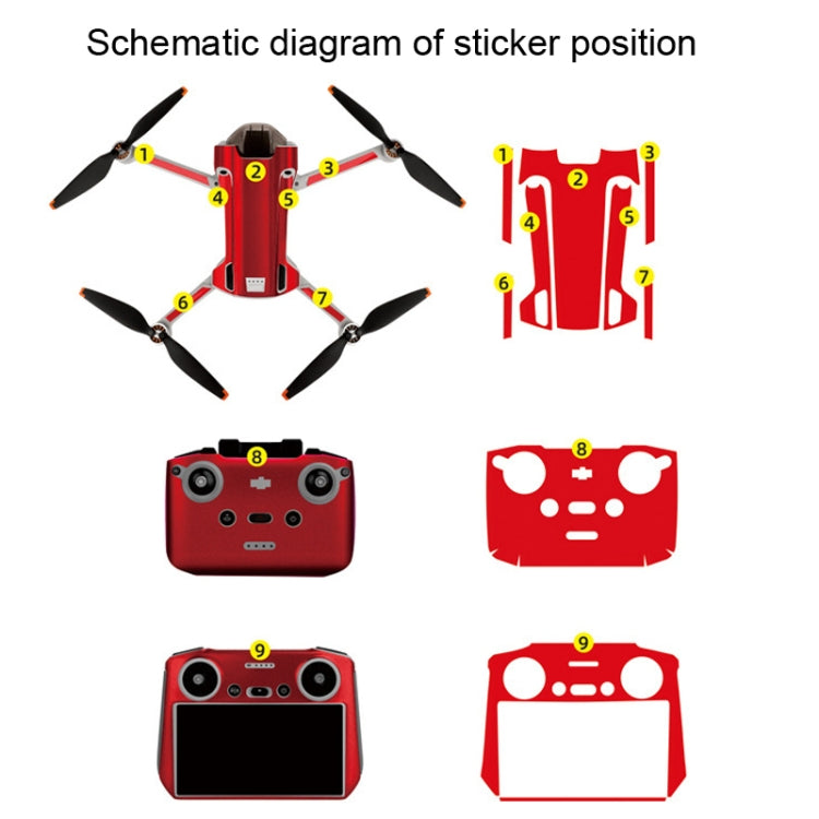 SunnyLife Dron+Remote Control Protective Sticker para la versión RC para DJI Mini 3 Pro (Graffiti de ritmo) — imagen 5