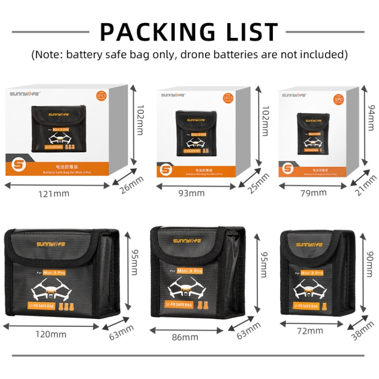 Batería Sunnylife Explosion Bag de almacenamiento, Tamaño: puede contener 1 batería para DJI Mini 3 Pro — imagen 3