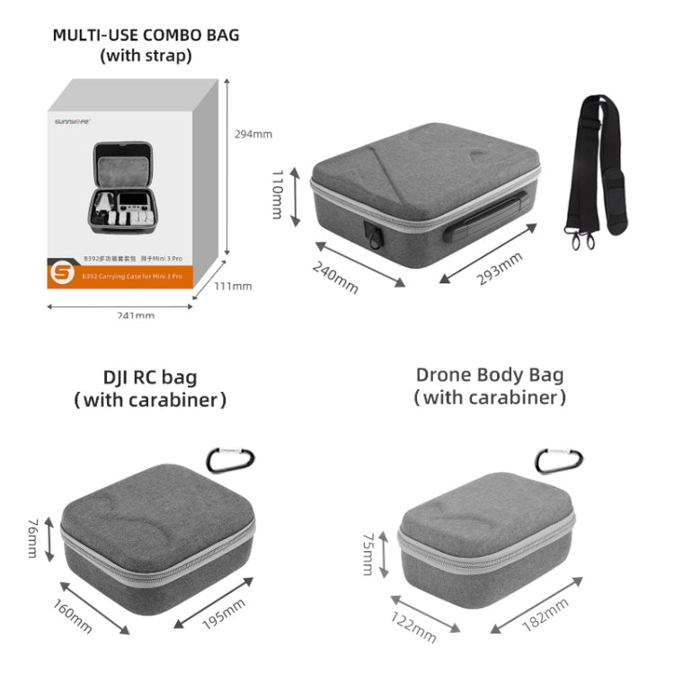 Bolsa de Almacenamiento Sunnylife Dron Protective, Estilo: bolsa para el cuerpo para DJI Mini 3 Pro — imagen 6