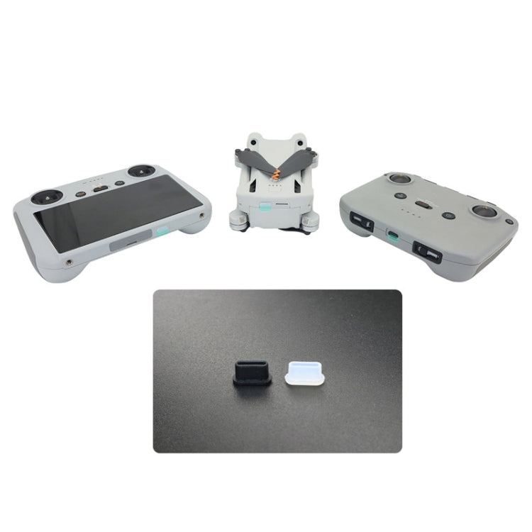 2 Conjuntos Control de polvo de puerto remoto de control remoto para el cuerpo de drones para DJI Mini 3 Pro (transparente)…