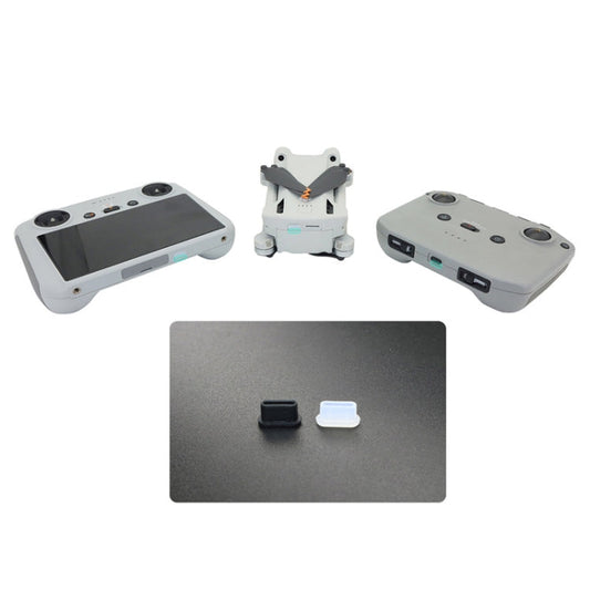 2 Conjuntos Control de polvo de puerto remoto de control remoto para el cuerpo de drones para DJI Mini 3 Pro (transparente)…