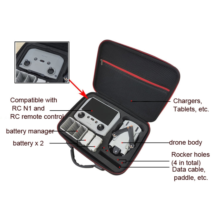 Bolsa de hombro portátil para controlador inteligente Dron para DJI Mini 3 Pro (gris) — imagen 4