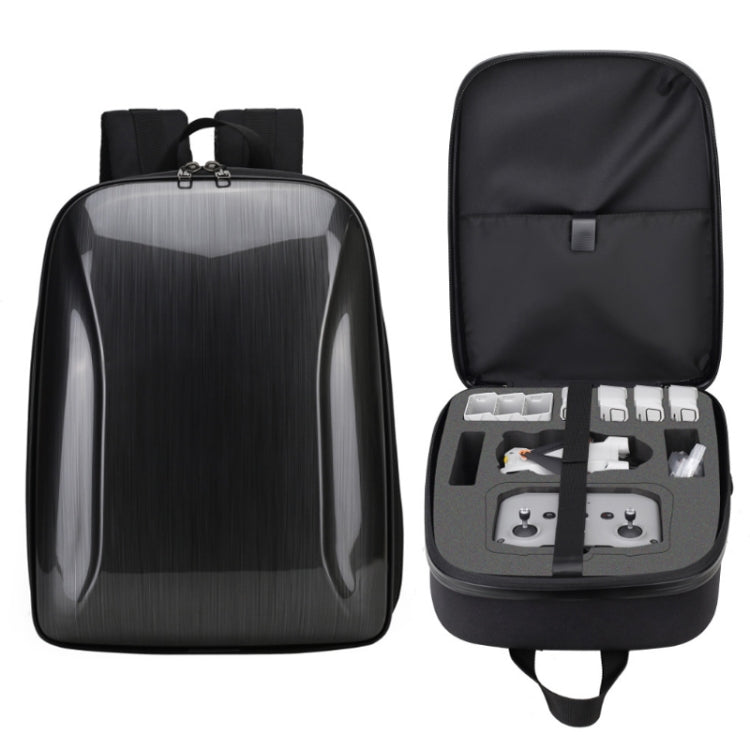 Mochila de carcasa dura por compresión impermeable, tamaño: 128 grande para DJI Mini 3 Pro (gris cepillado)