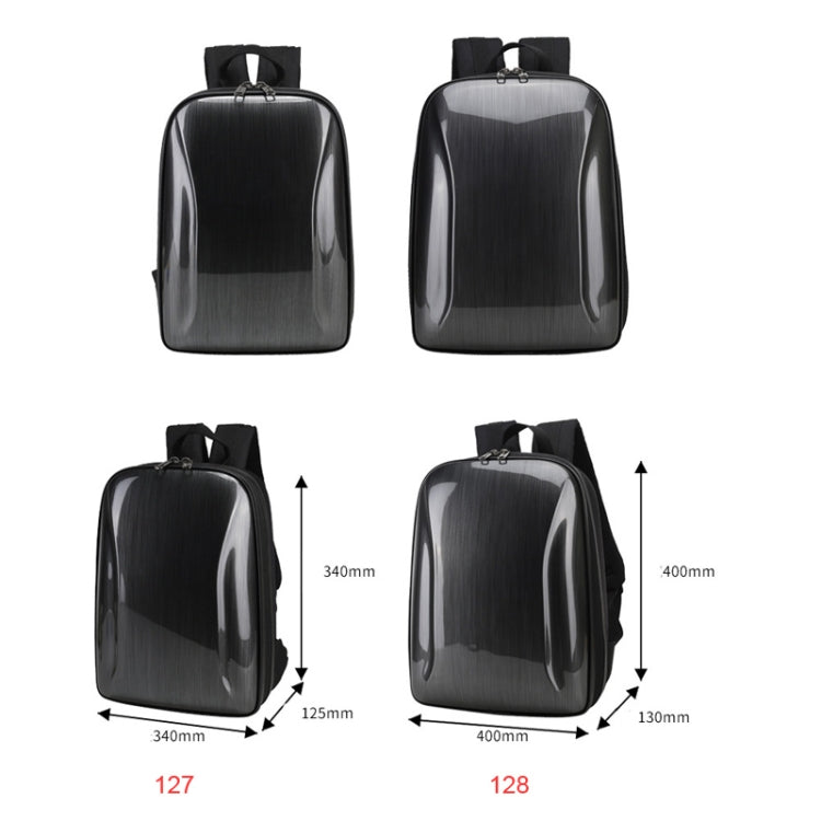 Mochila de carcasa dura por compresión impermeable, tamaño: 128 grande para DJI Mini 3 Pro (gris cepillado) — imagen 4