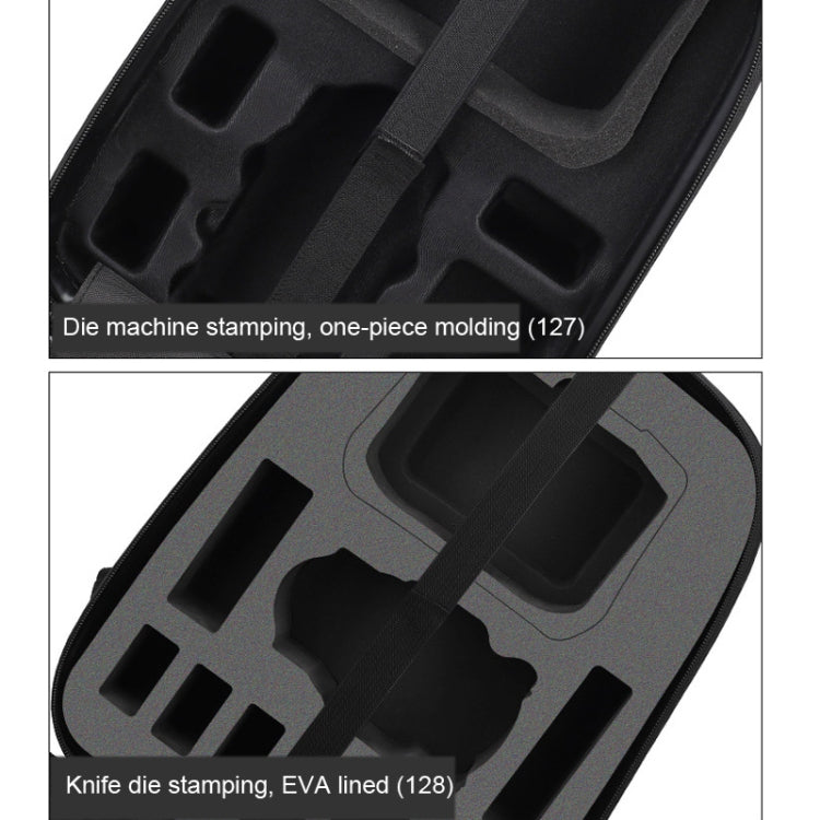 Mochila de carcasa dura por compresión impermeable, tamaño: 128 grande para DJI Mini 3 Pro (gris cepillado) — imagen 5