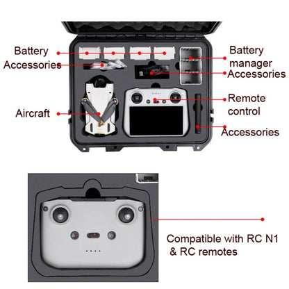 Caja de almacenamiento impermeable que lleva una caja protectora para DJI Mini 3 Pro (negro) — imagen 5