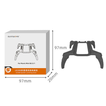 Trípode de araña Sunnylife LG380 Elevación del Soporte de protección contra caídas plegable para DJI Mini 2 (doble color) —…