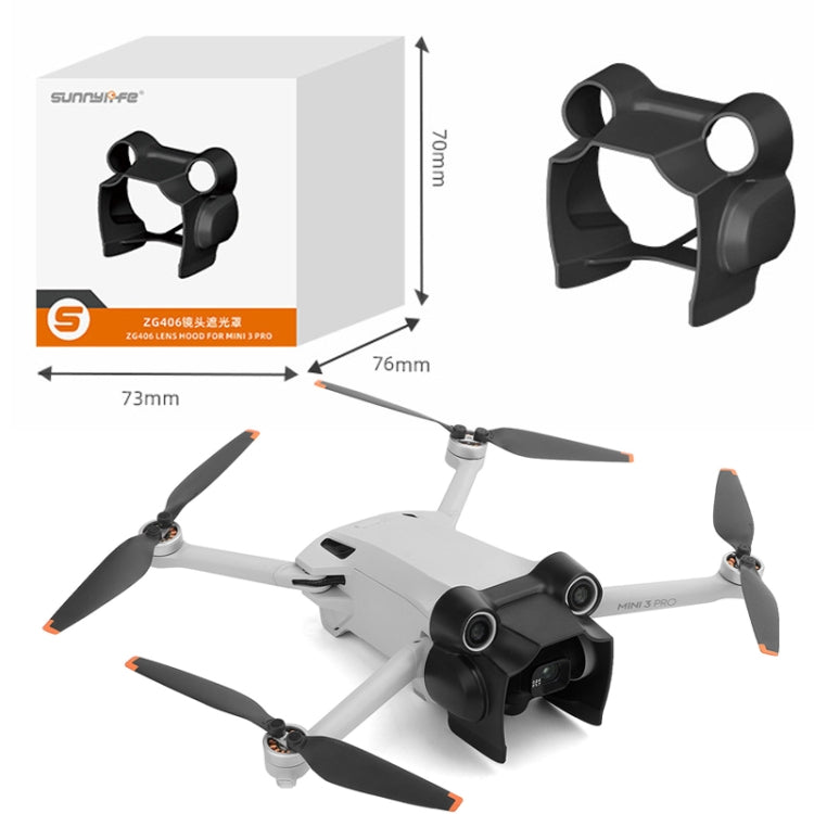Lente Sunnylife MM3-ZG406 Hood Protección de Gimbal Antirreflejo Sunshade Cubierta para DJI Mini 3 Pro (Gris) — imagen 3