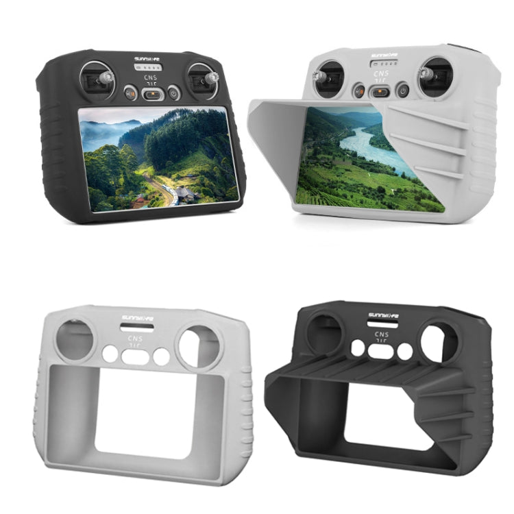 Funda Sunnylife para RC control remoto protectora de silicona, estilo: sin capucha para DJI Mini 3 Pro (gris) — imagen 2