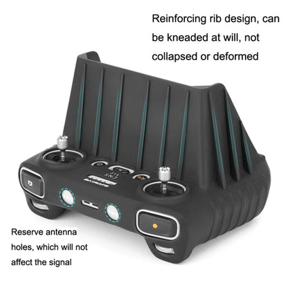 Funda Sunnylife para RC control remoto protectora de silicona, estilo: sin capucha para DJI Mini 3 Pro (gris) — imagen 4