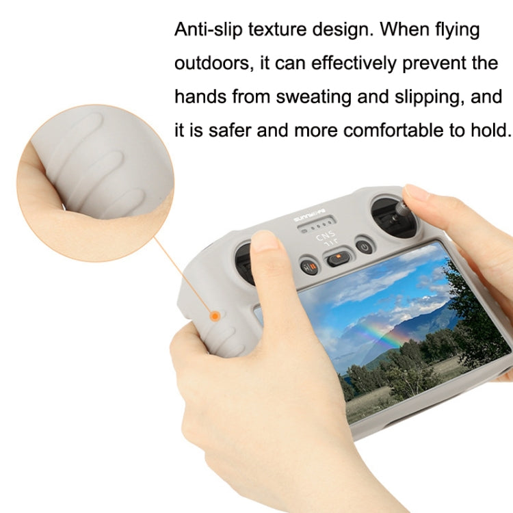 Funda Sunnylife para RC control remoto protectora de silicona, estilo: sin capucha para DJI Mini 3 Pro (gris) — imagen 5
