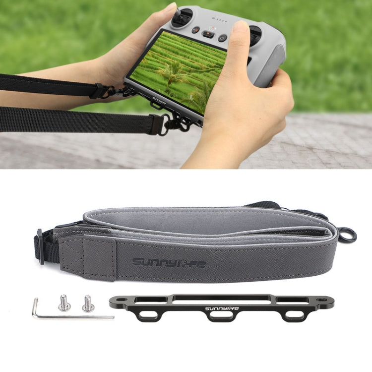 Sunnylife MM3-GS389 para RC con cordón de cuero con control remoto de pantalla para DJI Mini 3 Pro (gris negro)