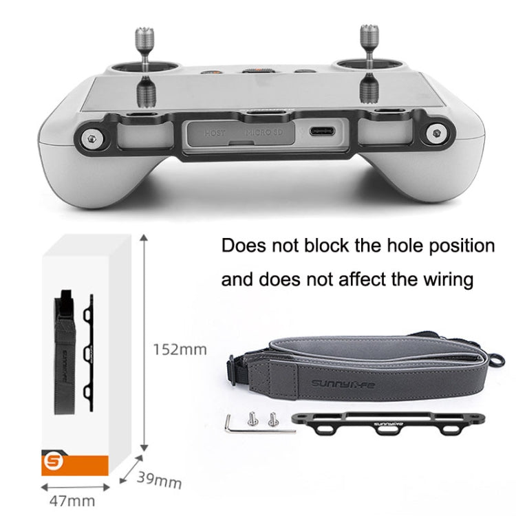 Sunnylife MM3-GS389 para RC con cordón de cuero con control remoto de pantalla para DJI Mini 3 Pro (gris negro) — imagen 3