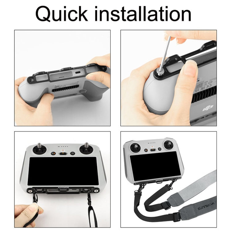 Sunnylife MM3-GS389 para RC con cordón de cuero con control remoto de pantalla para DJI Mini 3 Pro (gris negro) — imagen 6