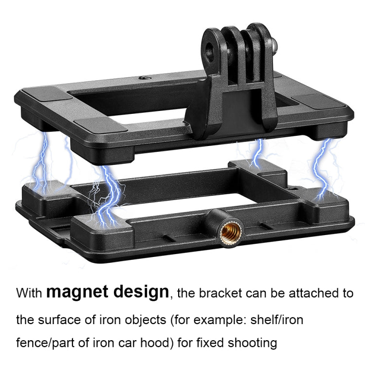 Soporte 060 magnético para cámara de acción en vivo al Air libre con cordón ajustable (negro) para DJI Air — imagen 3