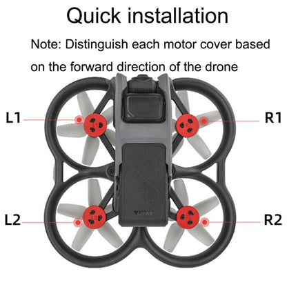Set 4 PCS / Sunnylife AT-MD475 Cubierta de motor de aleación de aluminio impermeable a prueba de polvo para DJI Avata (negro…