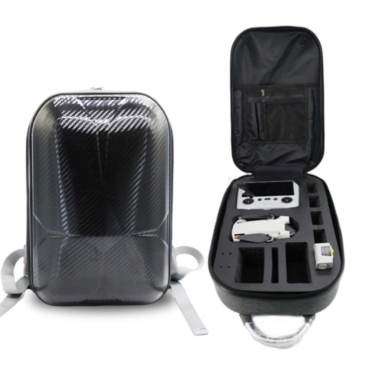 Mochila de fibra de carbono para PC de carcasa dura para DJI Mini 3 Pro (gris oscuro)