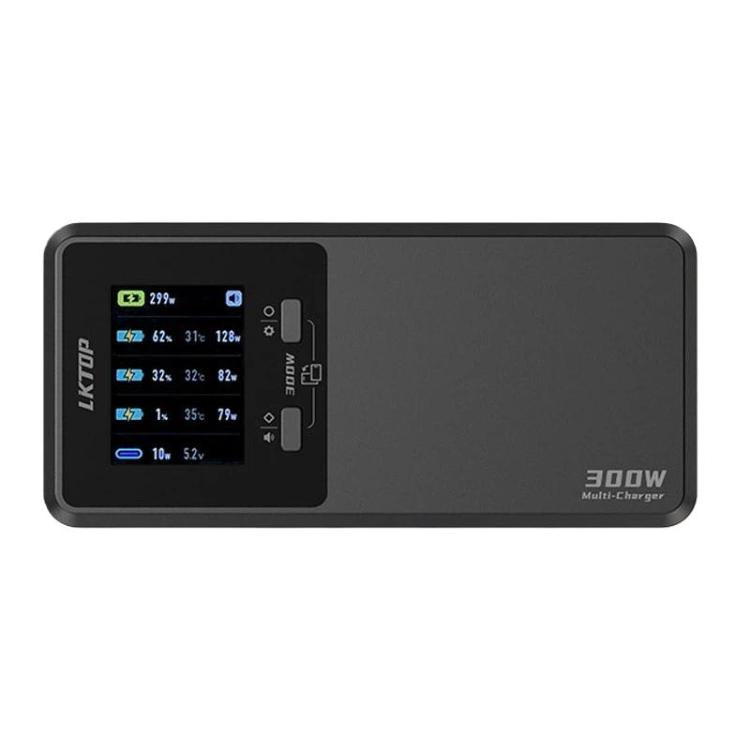 Batería de 300 Cargador rápido de W con pantalla digital LKTOP UC363 (enchufe estadounidense)
