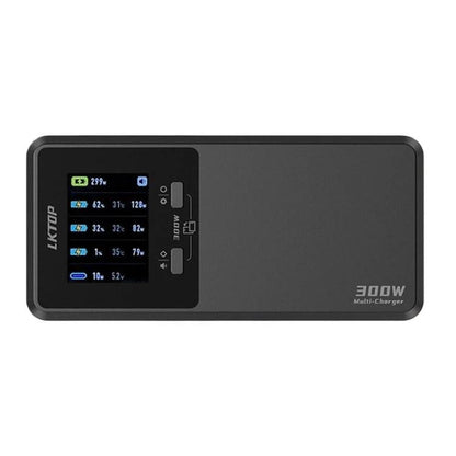 Batería de 300 Cargador rápido de W con pantalla digital LKTOP UC363 y enchufe europeo