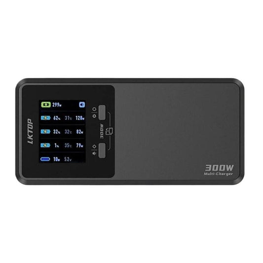 Batería de 300 Cargador rápido de W con pantalla digital LKTOP UC363 y enchufe europeo