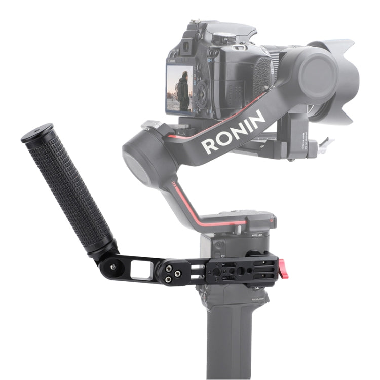 Ronin estabilizador de mango de aleación de aluminio de ángulo ajustable para DJI RS 3 Pro (negro)