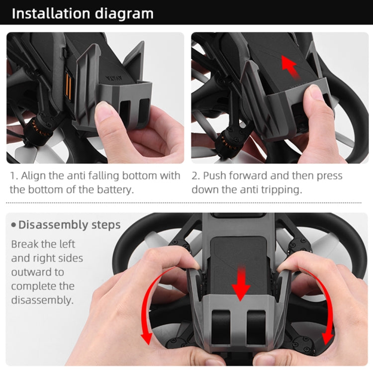 Batería Anti-liberación Hebilla de protección de batería resistente al desgaste para DJI Avata (Gris) — imagen 6