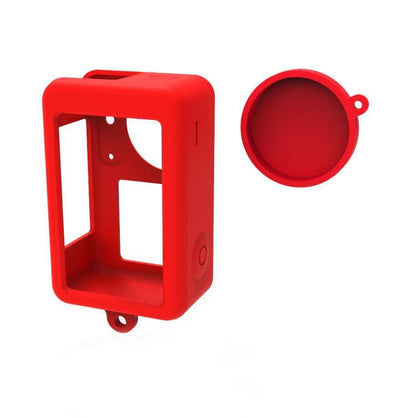 Funda protectora de silicona Tapa de lente para DJI Osmo Action 3 (Rojo)