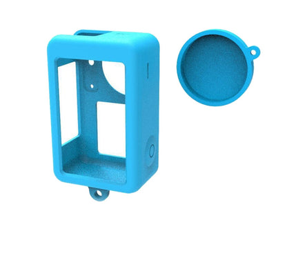 Funda protectora de silicona Tapa de lente para DJI Osmo Action 3 (Azul)