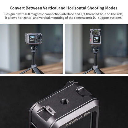 Carcasa de cámara de aleación PGYTECH, de aluminio, marco protector de expansión para DJI Osmo Action 3 — imagen 6