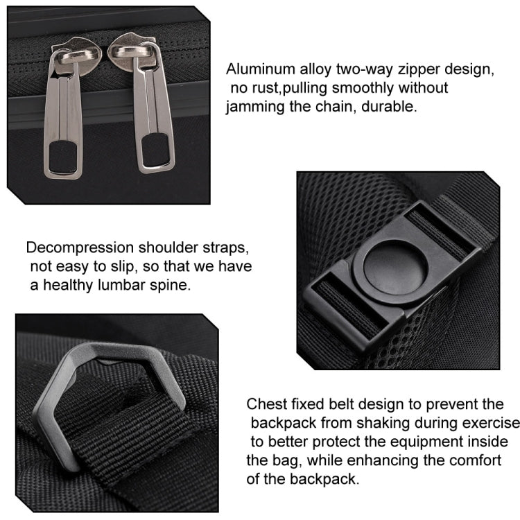 Bolsa de almacenamiento Bolsa de hombro impermeable de carcasa dura Mochila para DJI Avata (Gris metalizado) — imagen 6