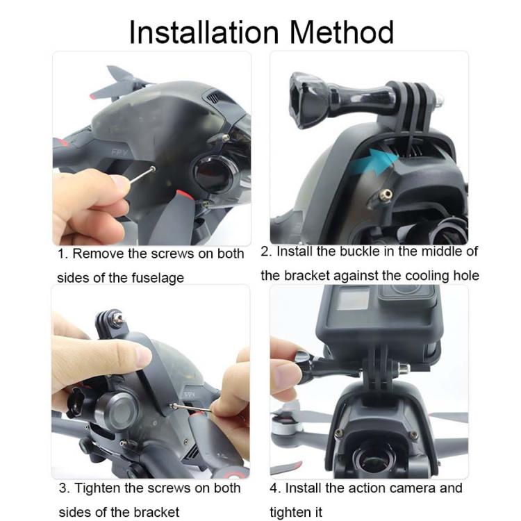 Soporte de adaptador de expansión FPV superior Soporte de cámara deportiva para DJI Osmo Action — imagen 6