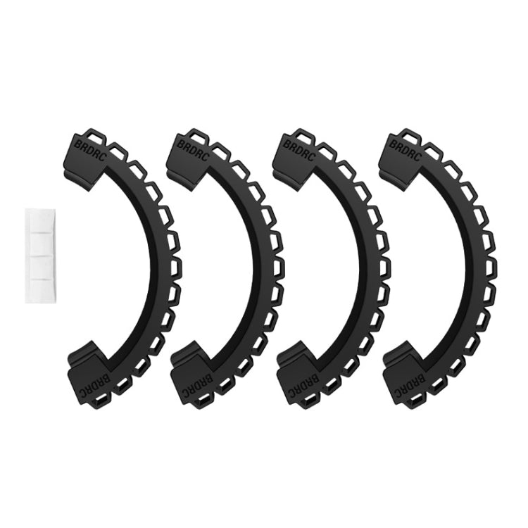 Hélice BRDRC-9604 4pcs Dron TPU Guardia protectora UAV Parachoques Anillo anticolisión Cubierta para DJI Avata (Negro)