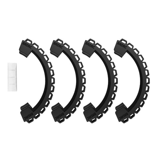 Hélice BRDRC-9604 4pcs Dron TPU Guardia protectora UAV Parachoques Anillo anticolisión Cubierta para DJI Avata (Negro)