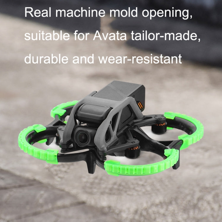 Hélice BRDRC-9604 4pcs Dron TPU Guardia protectora UAV Parachoques Anillo anticolisión Cubierta para DJI Avata (Negro) — ima…