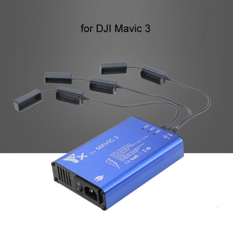YX 1 a 5 cargador con interruptor para DJI Mavic 3 (enchufe de Reino Unido) — imagen 2