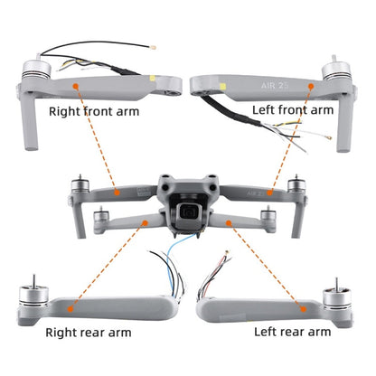 Carcasa de brazo de máquina brazo delantero izquierdo accesorios de reparación de delantera y trasera para DJI Mavic Air 2S…