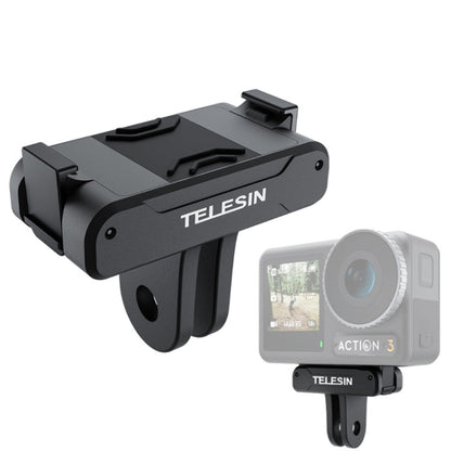 TELESIN Adaptador magnético de dos garras Accesorios de cámara de acción para DJI Osmo Action 3