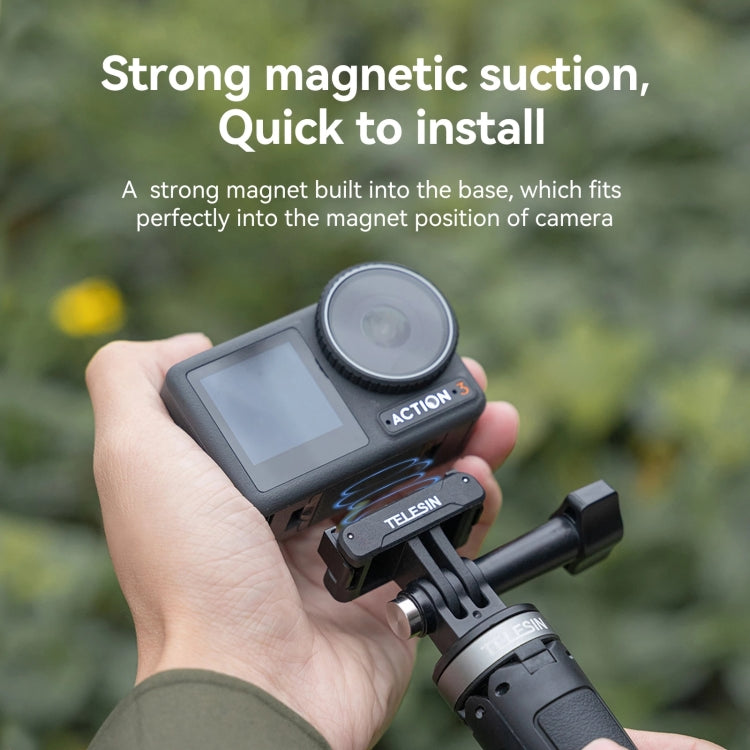TELESIN Adaptador magnético de dos garras Accesorios de cámara de acción para DJI Osmo Action 3 — imagen 5